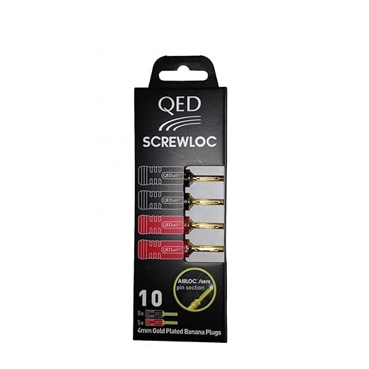 Clearance: QED Screwloc Forte ABS 4mm Banana Plug (10 Pack)