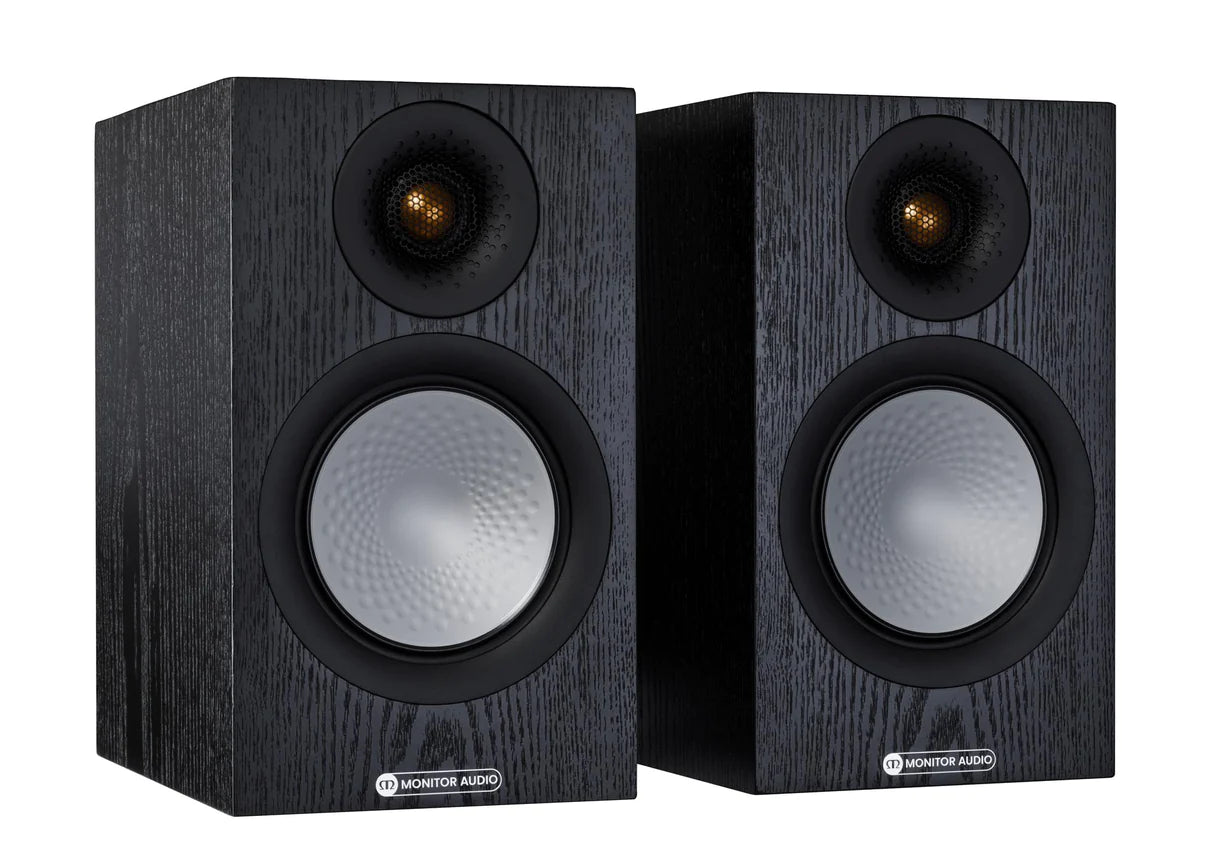 WiiM Streaming Amplifier (Space Gray) with Monitor Audio Silver 50 bookshelf speakers