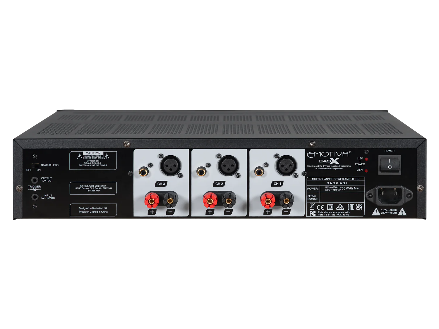 Emotiva BasX A3+ Three-Channel Power Amplifier
