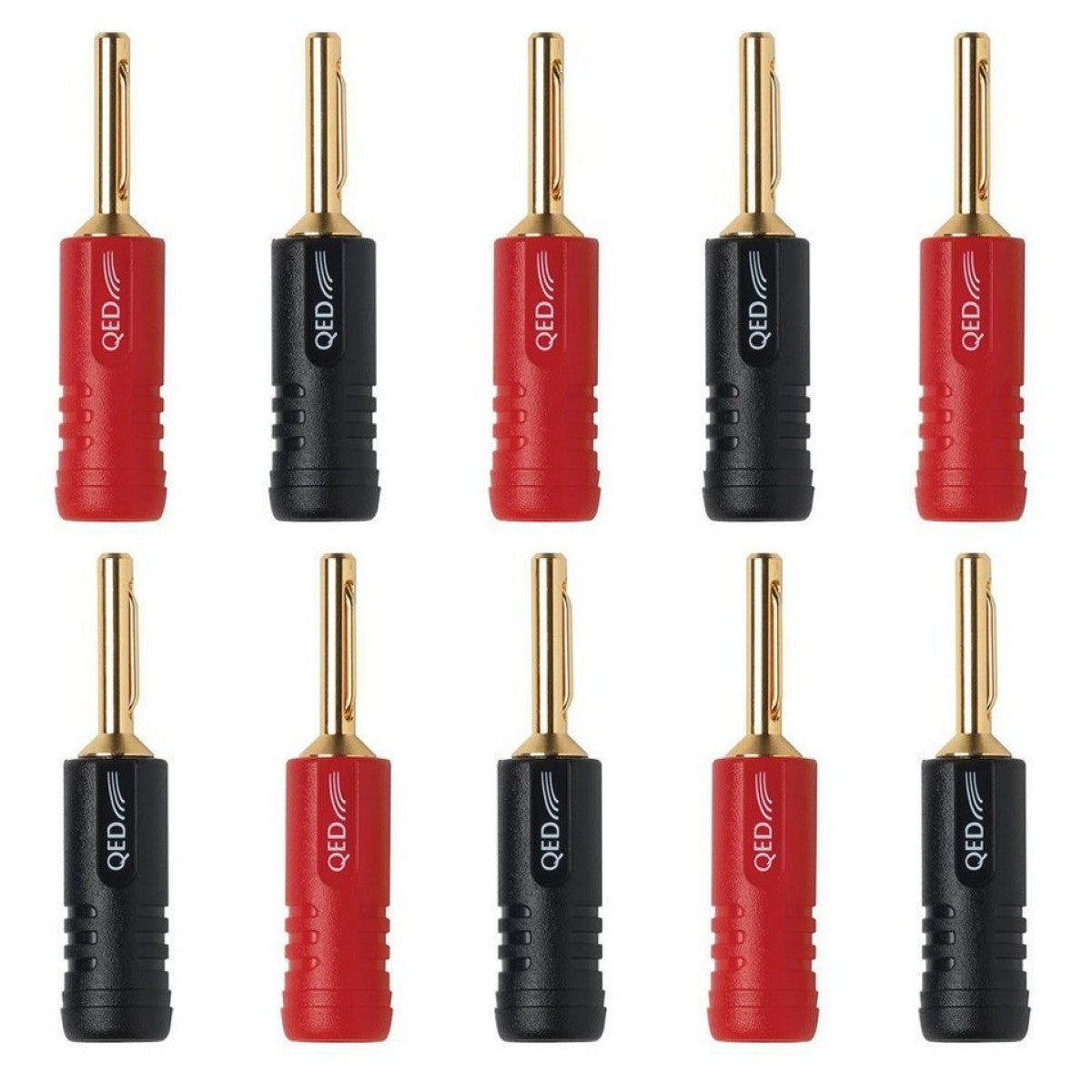 Clearance: QED Screwloc Forte ABS 4mm Banana Plug (10 Pack)