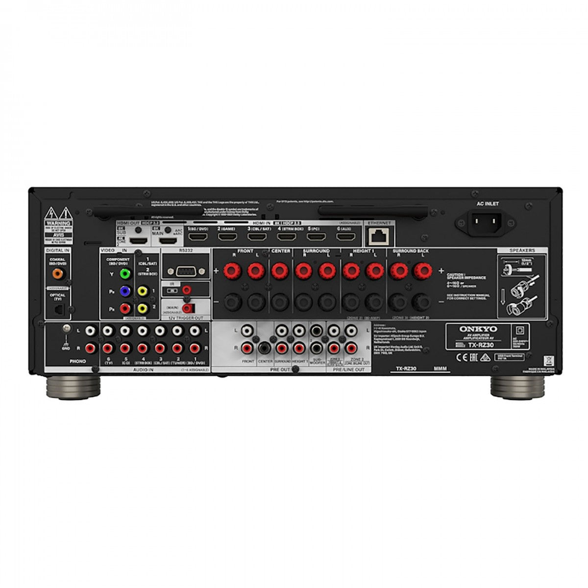 Onkyo TX-RZ30 9.2 AV Receiver with HDMI 2.1 and Dirac Live