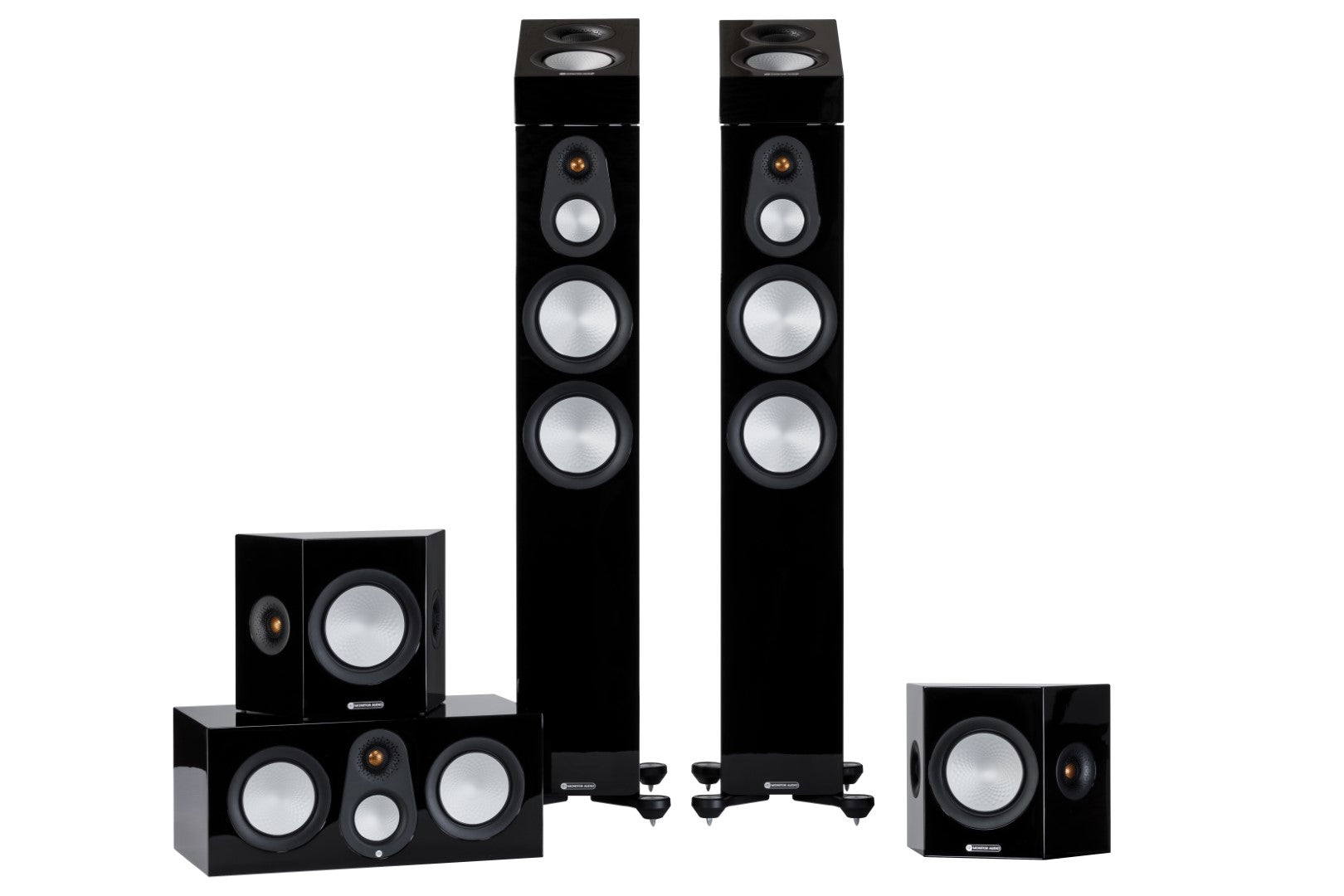 Monitor Audio Silver 300 7G Dolby Atmos 7.1.2 Package - High Gloss Black