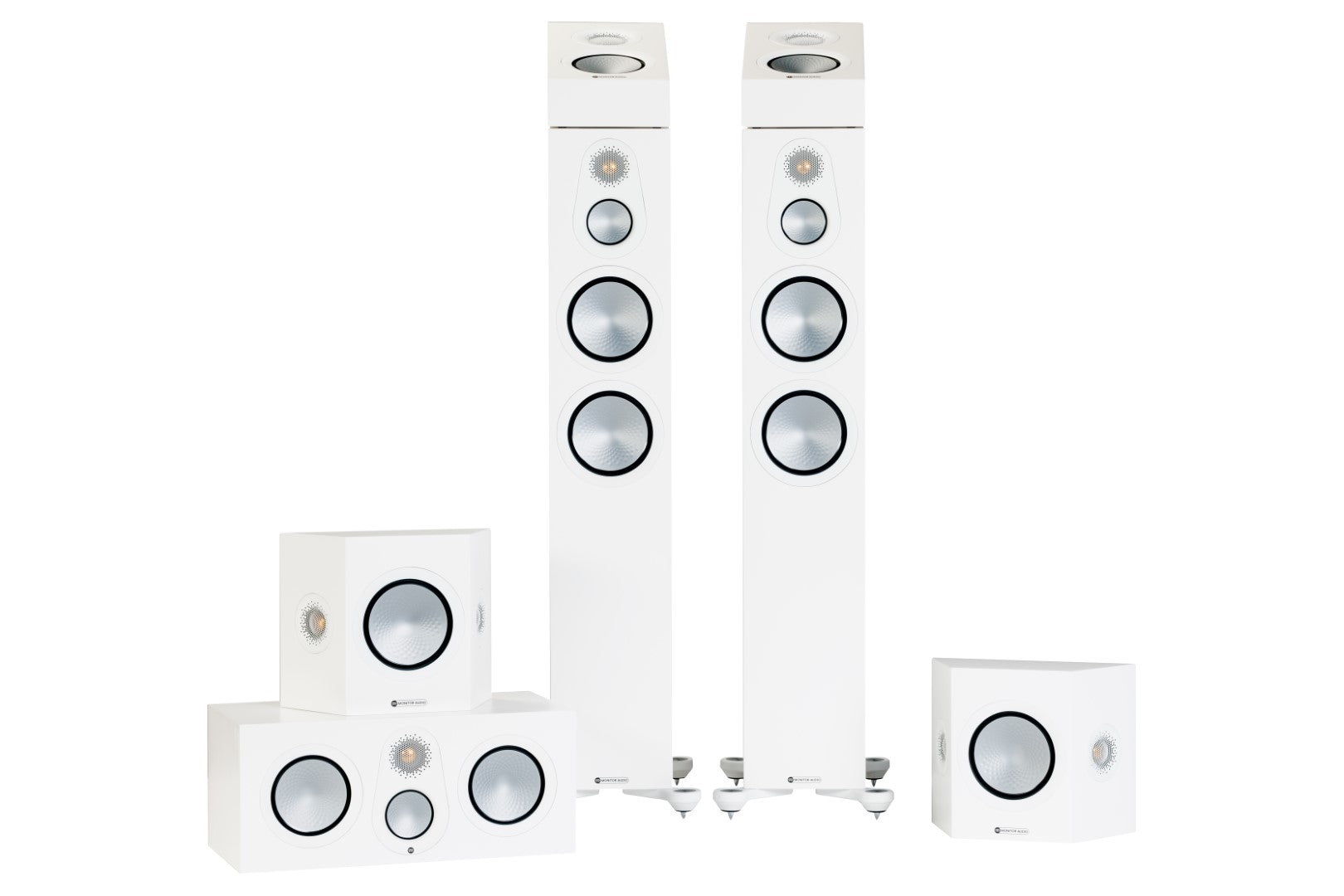 Monitor Audio Silver 300 7G Dolby Atmos 7.1.2 Package - Satin White