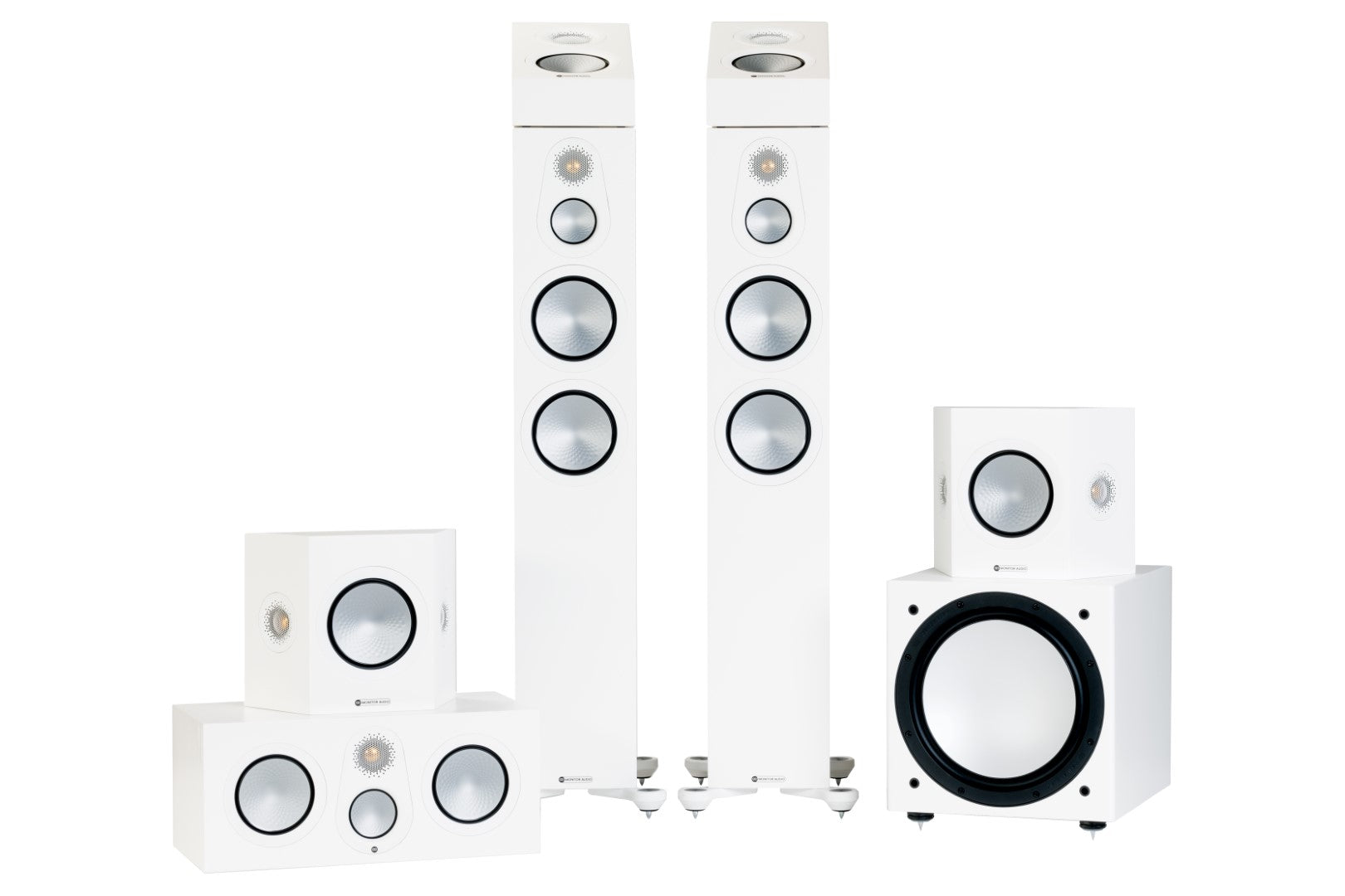 Monitor Audio Silver 300 7G Dolby Atmos 7.1.2 Package - Satin White