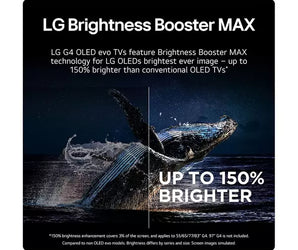 65 inch LG OLED evo G4 4K Smart TV 2024 - Stand mount version