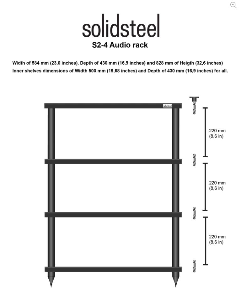 Solidsteel S3 Hi-Fi Equipment Rack