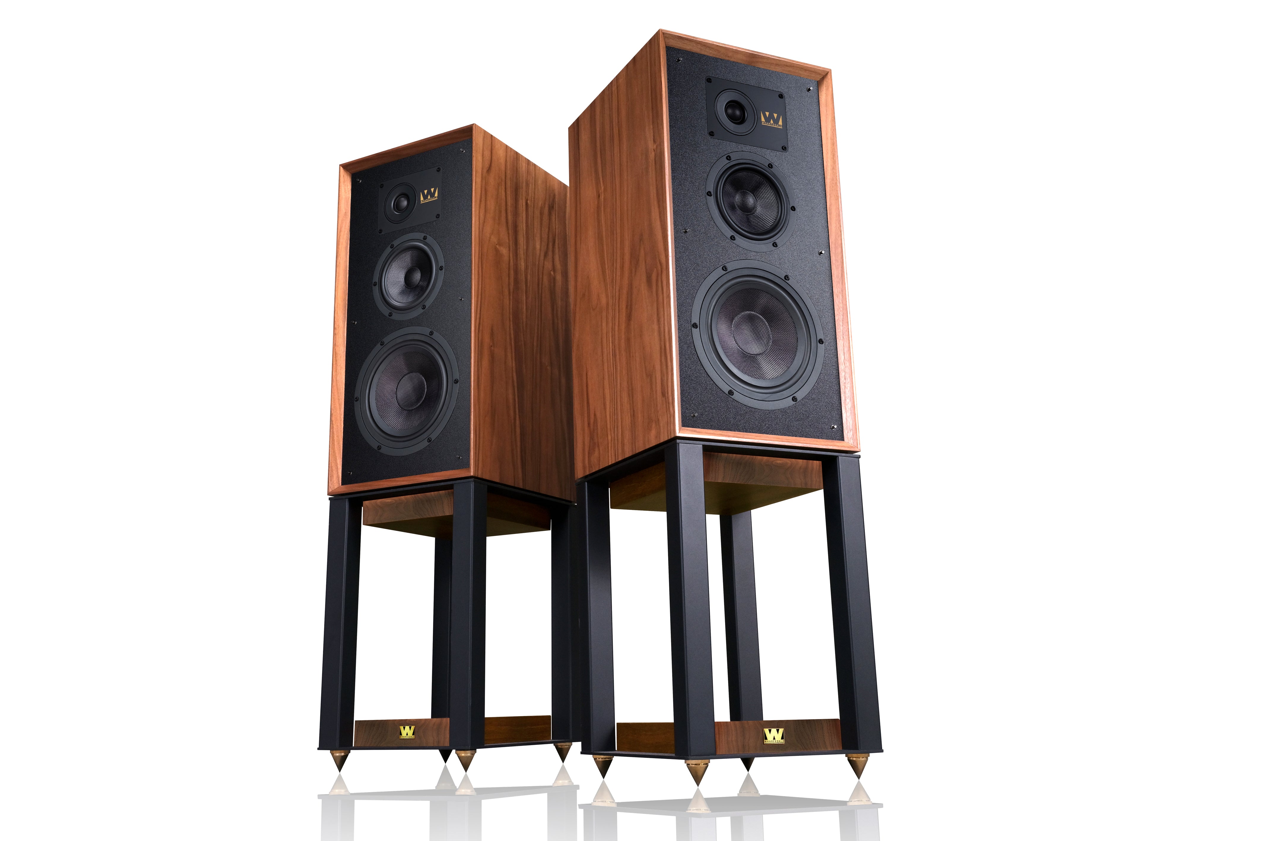 Wharfedale Super Linton speakers with stands