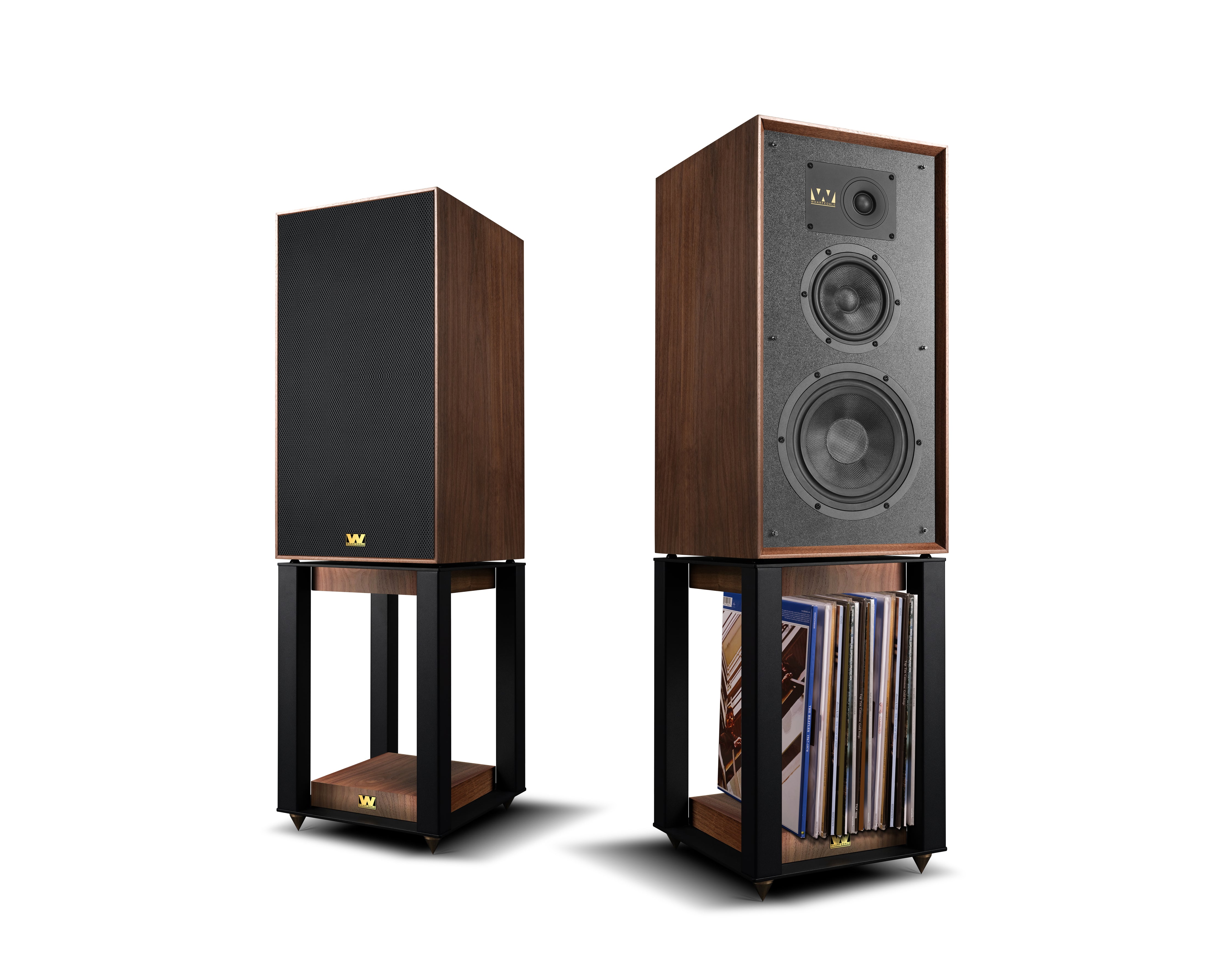 Wharfedale Super Linton speakers with stands