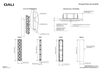 DALI PHANTOM M-675 LCR In-Wall Speaker