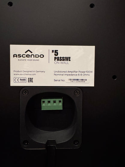 Clearance: Ascendo The 5 Passive On-Wall Loudspeaker