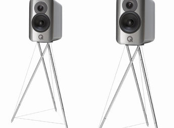 Q Acoustics Concept 300 inc Stand (Silver & Ebony) - pair - Yorkshire AV LTD