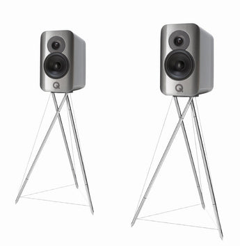 Q Acoustics Concept 300 inc Stand (Silver & Ebony) - pair - Yorkshire AV LTD