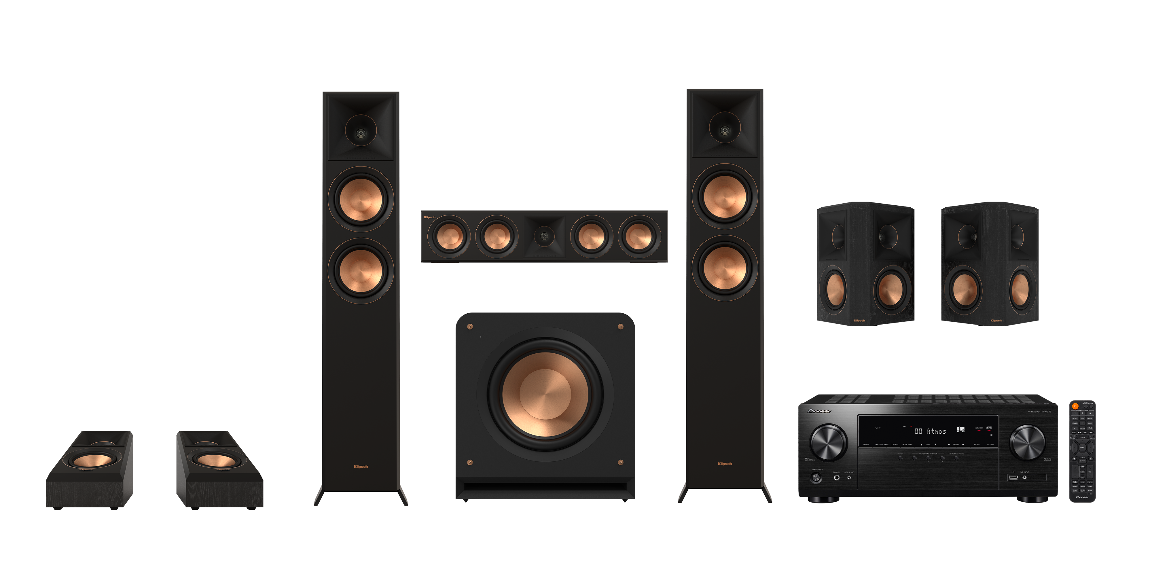 Klipsch RP5000F II 5.1.2 Cinema System with Pioneer VSX-935 AVR