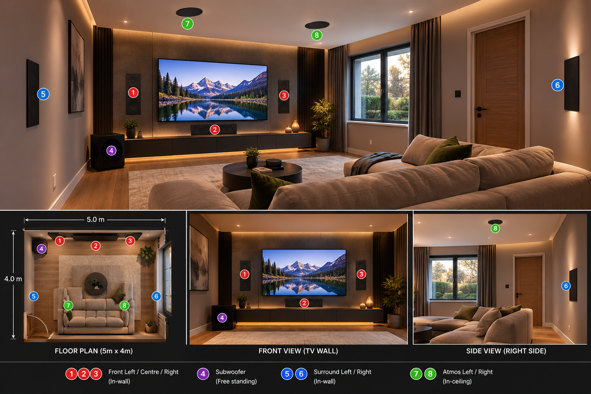 DALI In-Wall / In-Ceiling Cinema System (Mid-Level)