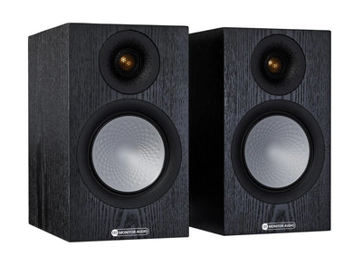 WiiM Streaming Amplifier (Space Gray) with Monitor Audio Silver 50 bookshelf speakers
