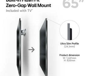 65 inch LG OLED evo G4 4K Smart TV 2024 - Wall mount version