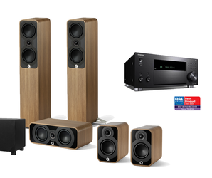 Q Acoustics 5040 5.1 (Oak) with Onkyo TX-RZ50 AVR surround package