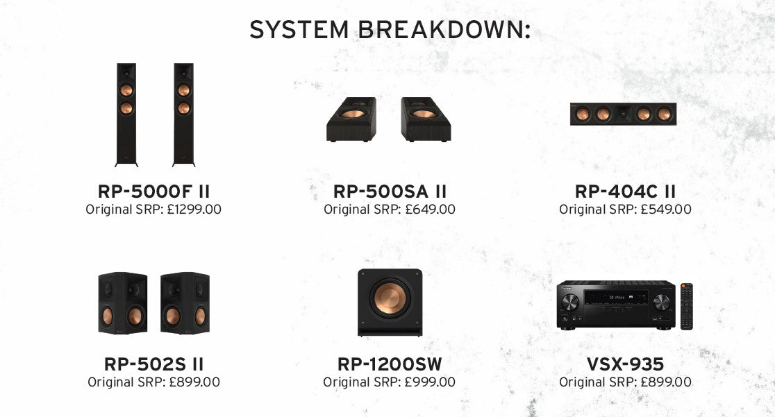 Klipsch RP5000F II 5.1.2 Cinema System with Pioneer VSX-935 AVR