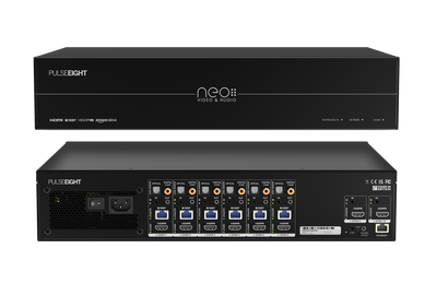 Pulse Eight neo:6a 6x8 UHD Video Matrix over IP with 6 x POH receivers
