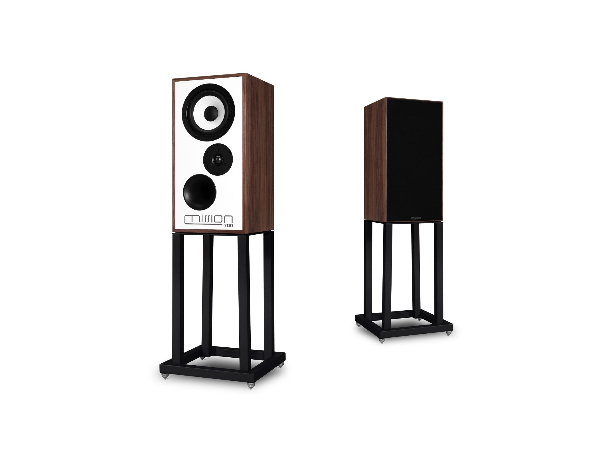 Mission 700 speakers with stands (pearl walnut)