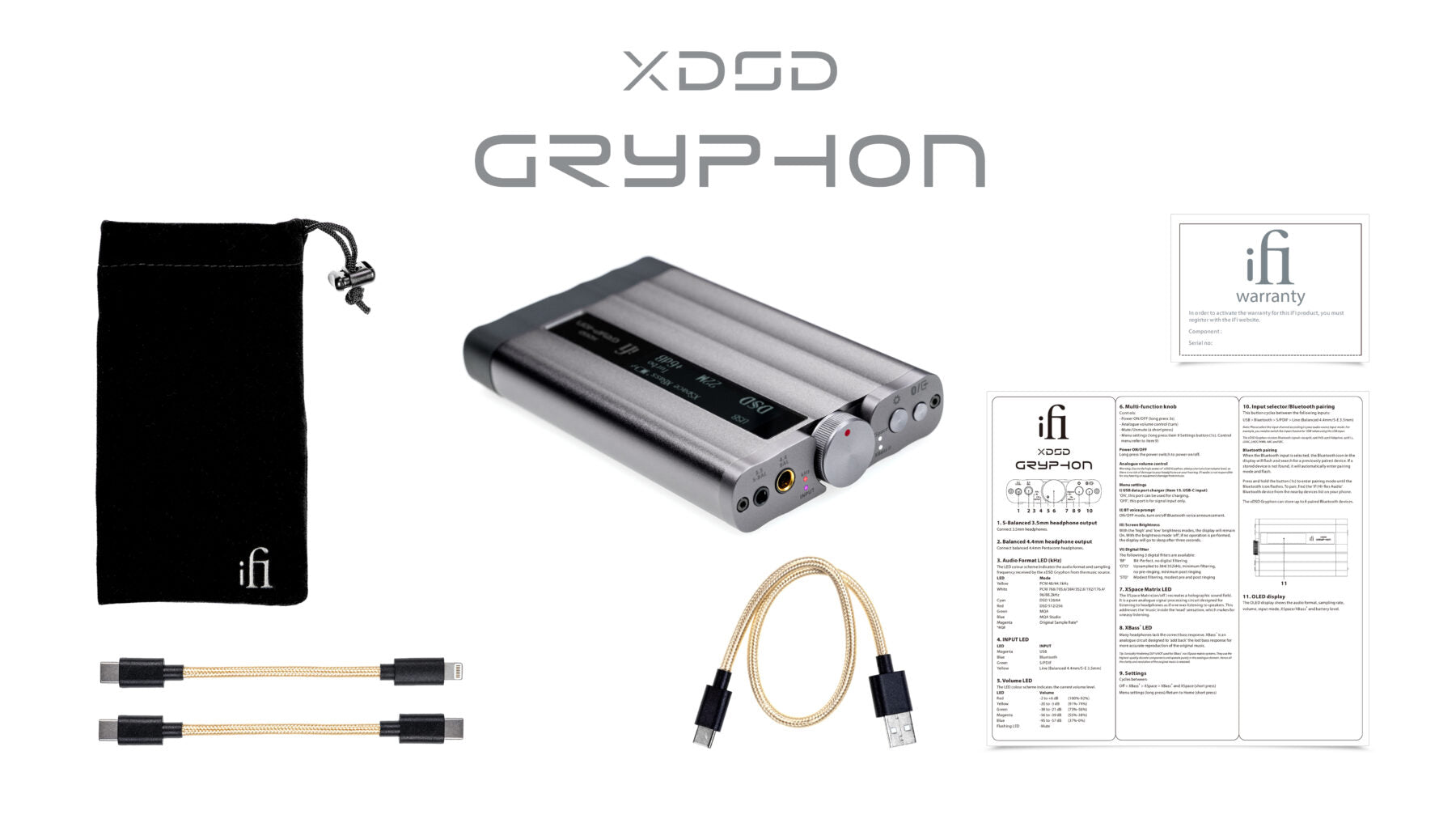 iFi Audio xDSD Gryphon Portable Headphone DAC/Amp