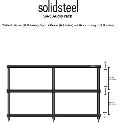 SolidSteel S4-3 HiFi Audio & TV Rack