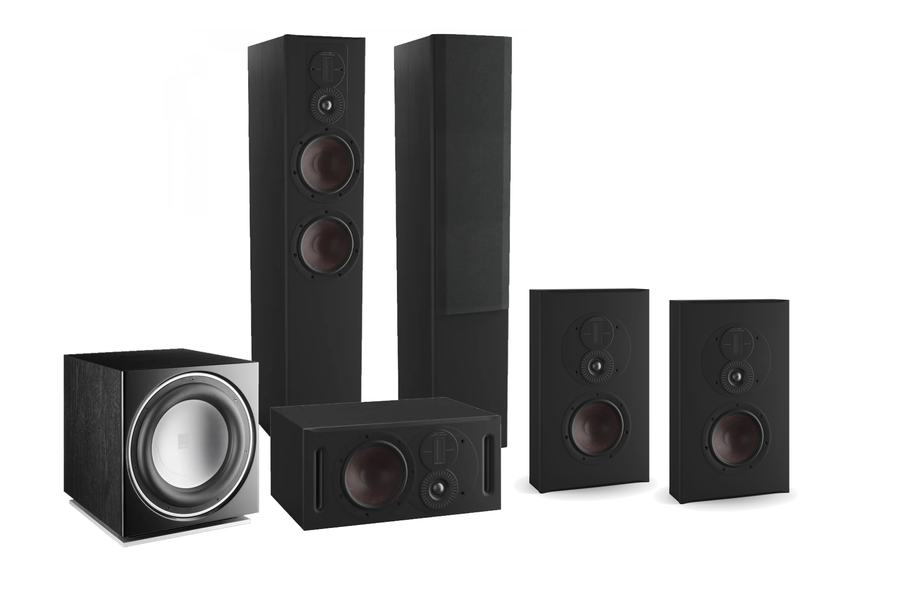 DALI Opticon 6 MK2 5.1 speaker package with LCR and E-12F subwoofer