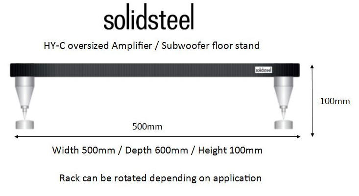 SolidSteel HY-C Oversized amplifier / subwoofer isolation platform