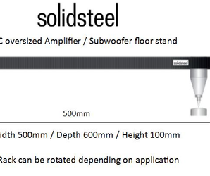 SolidSteel HY-C Oversized amplifier / subwoofer isolation platform